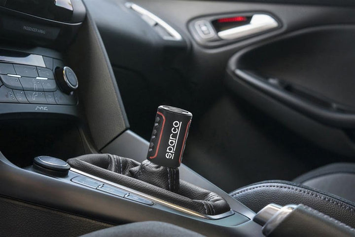 Sparco Manueller Schaltknauf Racing Schwarz Universal RACING Schwarz/Rot, RACING Schwarz/Rot
