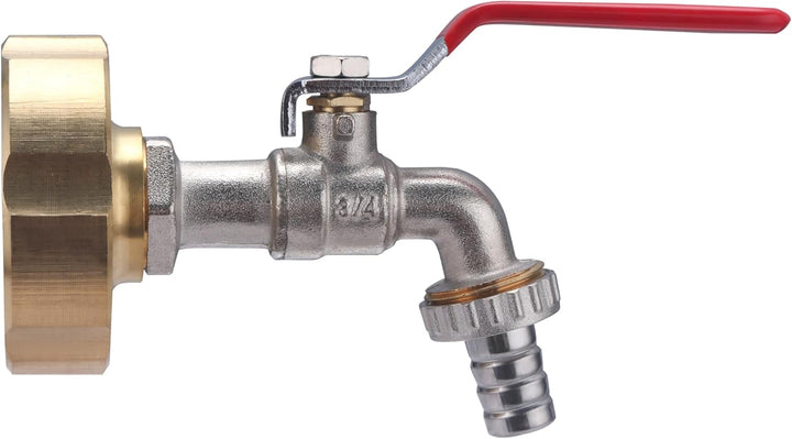 AROZ Wasserhahn, Vierteldrehung + Adapter S60 – weiblich 20 x 27 (3/4) Robinet quart de tour, Robine