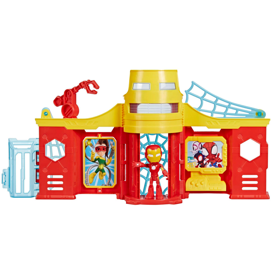 Hasbro Marvel Spidey und Seine Super-Freunde Iron Mans Turm, Spielset mit Iron Man Action-Figur, Sic