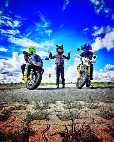 FunnyRiders Stoff-Cover für Motorradhelm - Lustiger Helm-Überzug, toller Hingucker - Zubehör für Mot