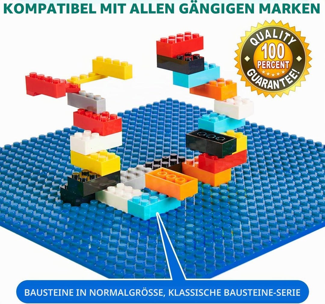 WYSWYG Bauplatten-Set 6 Stück, 25 * 25cm Platten, blau Dunkelblau, Dunkelblau