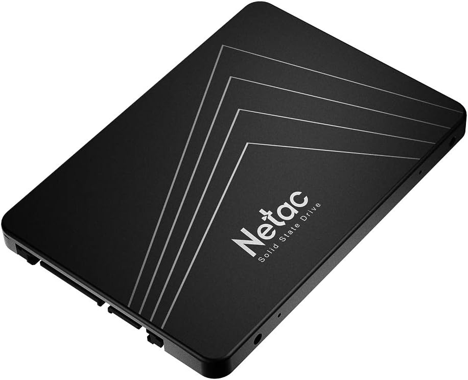 Netac SSD 120GB, SSD Festplatte Intern Sata 3.0 2,5 Zoll für Laptop, PC, Desktop, (N530S, Schwarz, 3