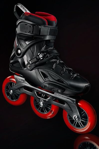 Powerslide Inline Skate Imperial Black Red 110, für Urban und Fitness, für Damen und Herren 37-38, 3