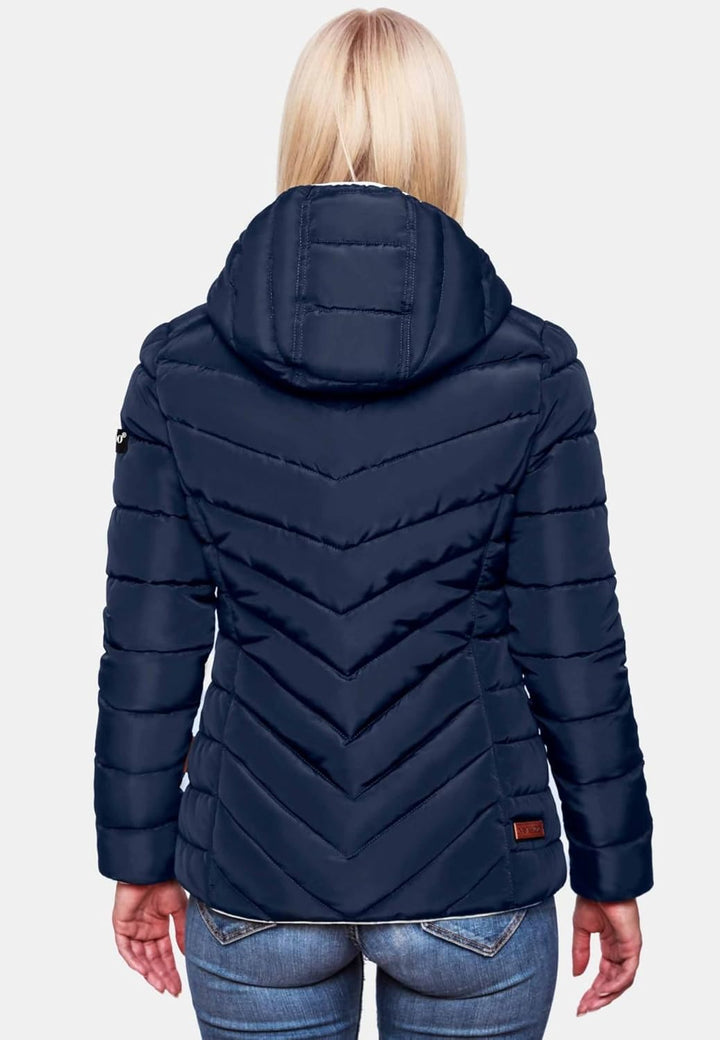 Navahoo Damen Jacke Steppjacke Übergangsjacke gesteppt Stepp Herbst B675 S Navy, S Navy