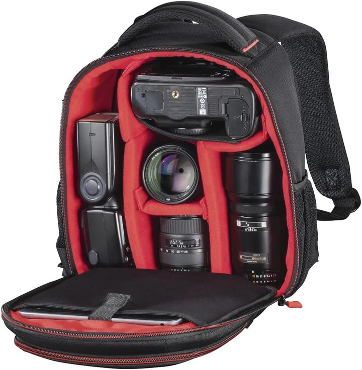 Hama Kamera-Rucksack Miami, 150, schwarz/rot