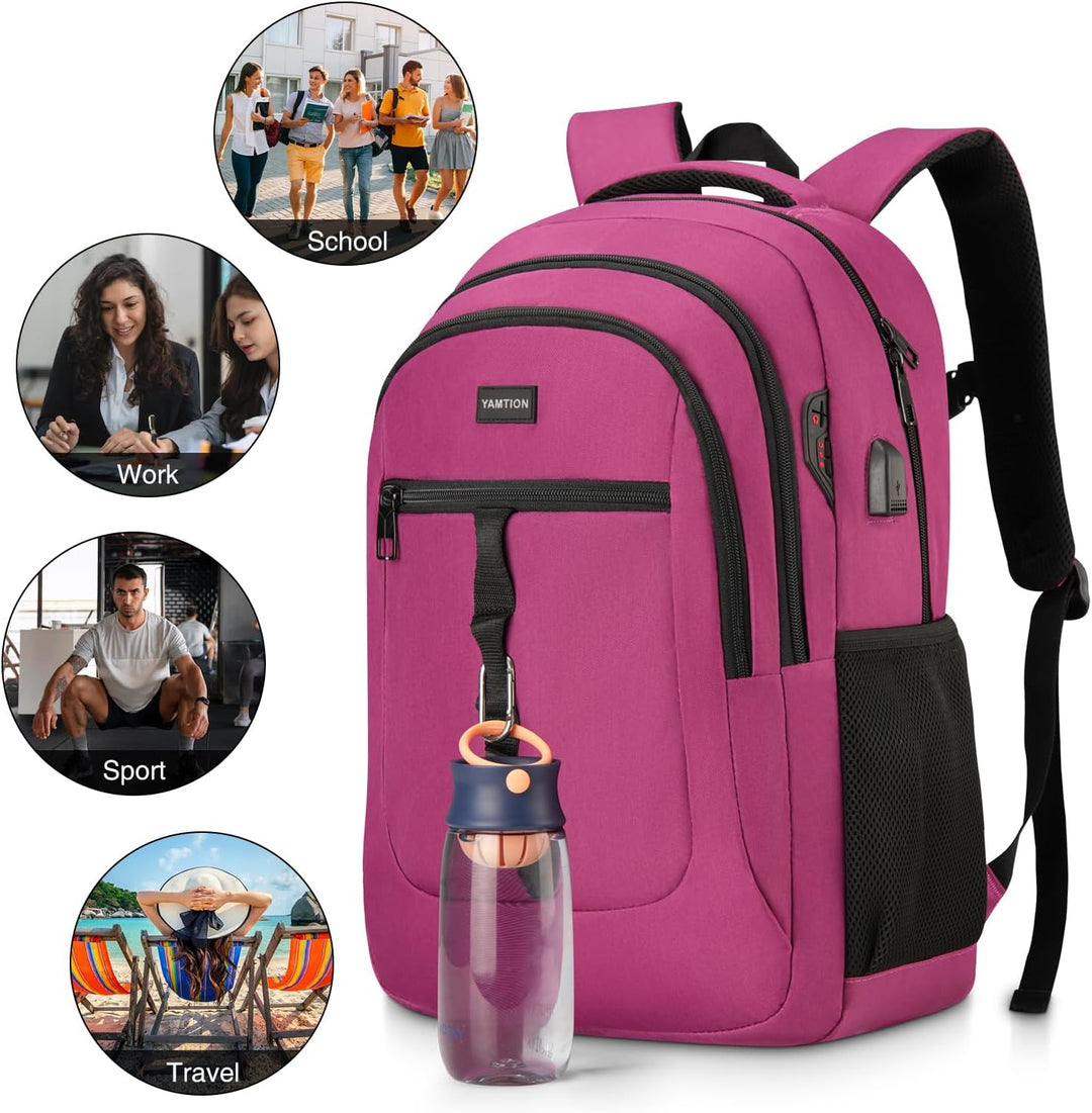 YAMTION Schultasche Damen,17.3 Zoll Schulrucksack Mädchen Teenager für Jungen Laptop Rucksack für St