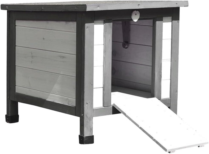 Melko Igelhaus Winterfest mit Boden und wetterfesten Dach Häuschen für Igel mit klappbarem Deckel 50