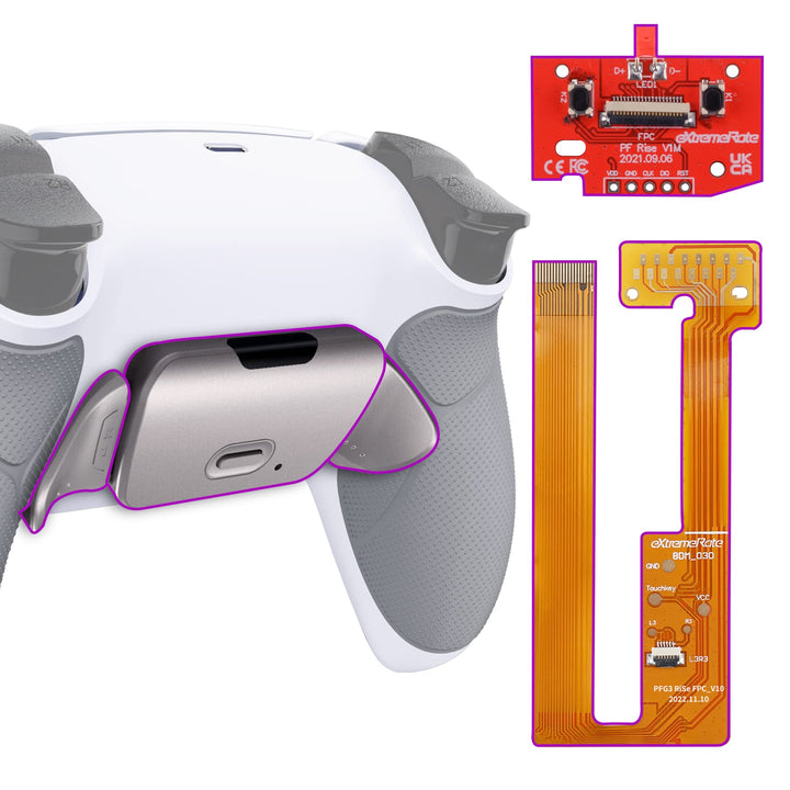 eXtremeRate Programmierbares Rise (RMB) Remap Kit für ps5 Controller BDM-030/040, Real Metal Buttons