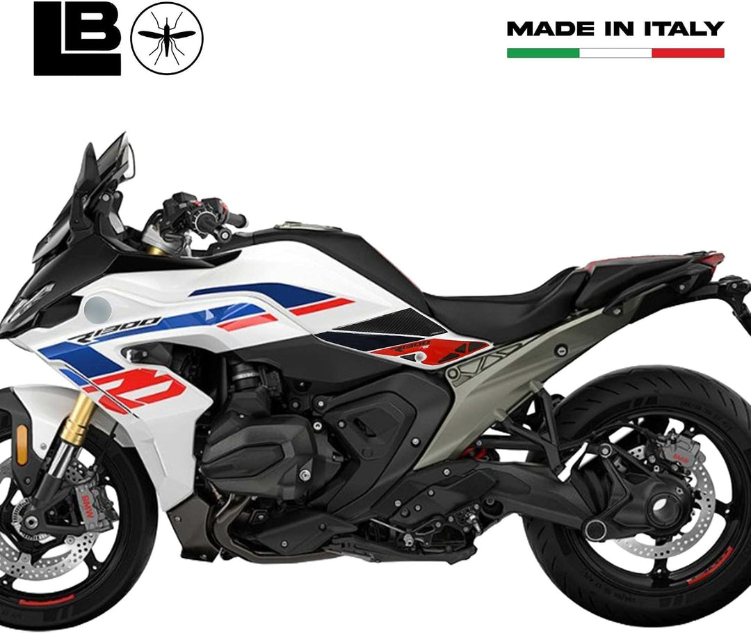 LABELBIKE 3D Motorrad Tankaufkleber kompatibel mit BMW | R1300RS, Seitenschutz aus Kunstharz, kratzf