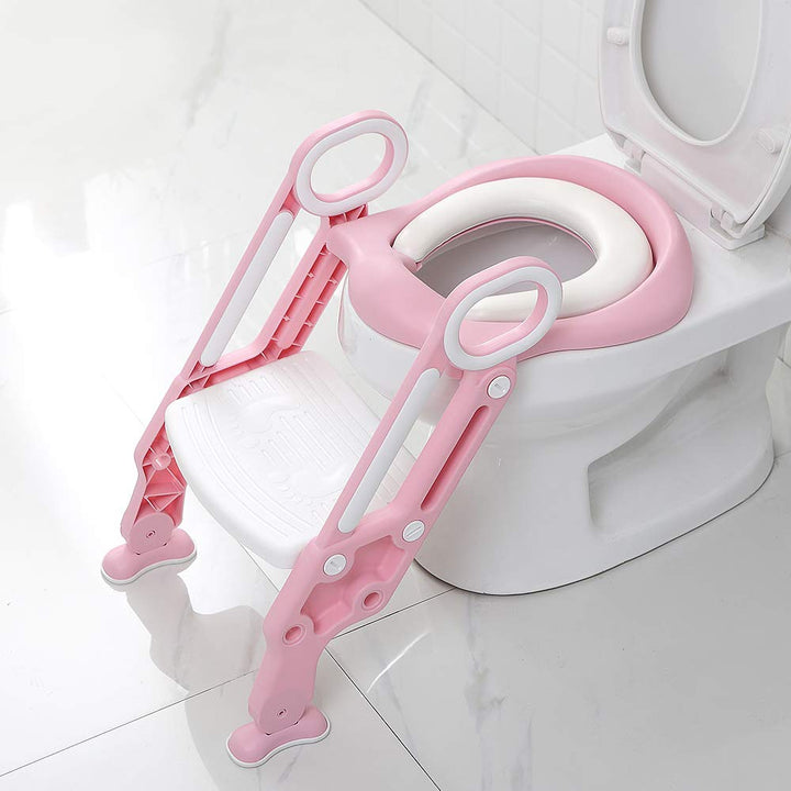 Töpfchentrainer Kinder-Töpfchen Toilettensitz Trainer Sitz für Kinder Toiletten Training mit Leiter/