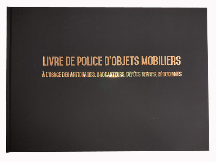 Registre spécial Antiquaire, Brocanteur - Livre de police d&