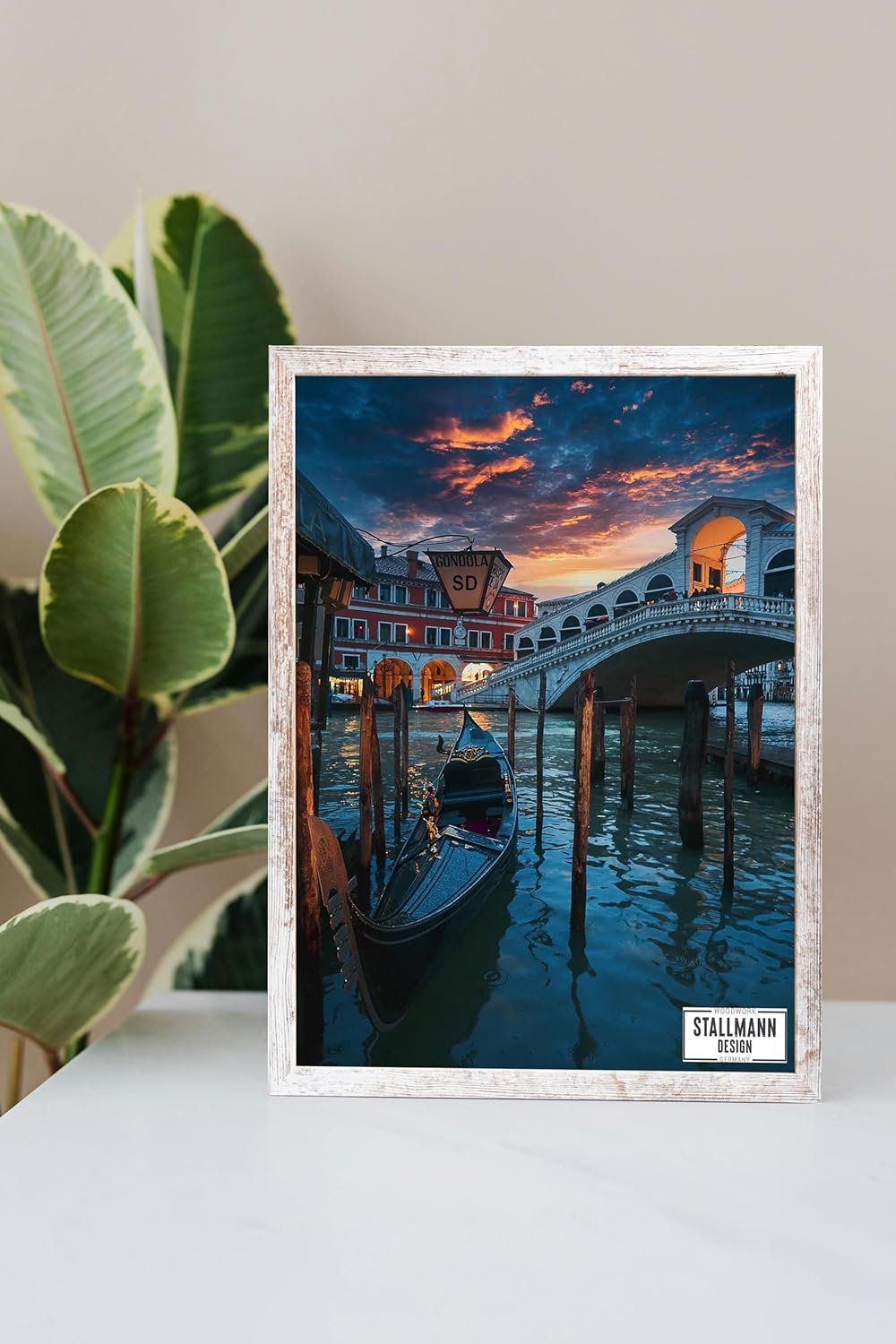 Stallmann Design Bilderrahmen 50x100 cm vintage Holz mit Acrylglas Rahmen-Breite 20mm Posterrahmen W