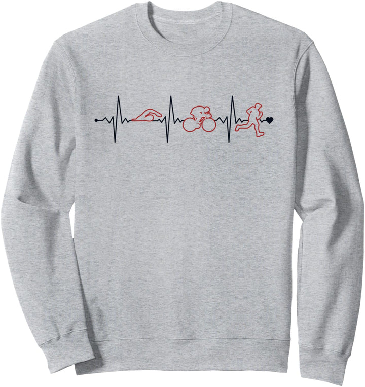 Triathlon Heartbeat Triathlonrad Triathlet Profi Triathlon Sweatshirt