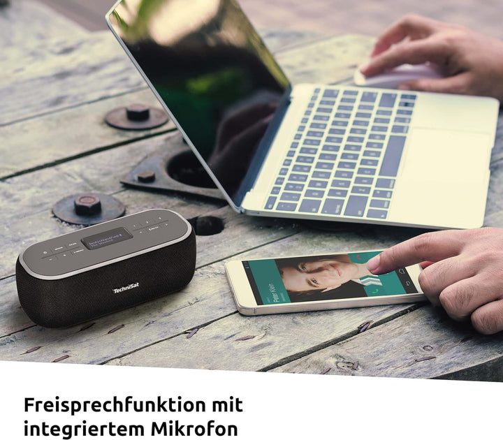 TechniSat VIOLA BT 1 - tragbarer Bluetooth-Lautsprecher mit DAB+ Digitalradio (UKW, DAB, Uhr, Weckti