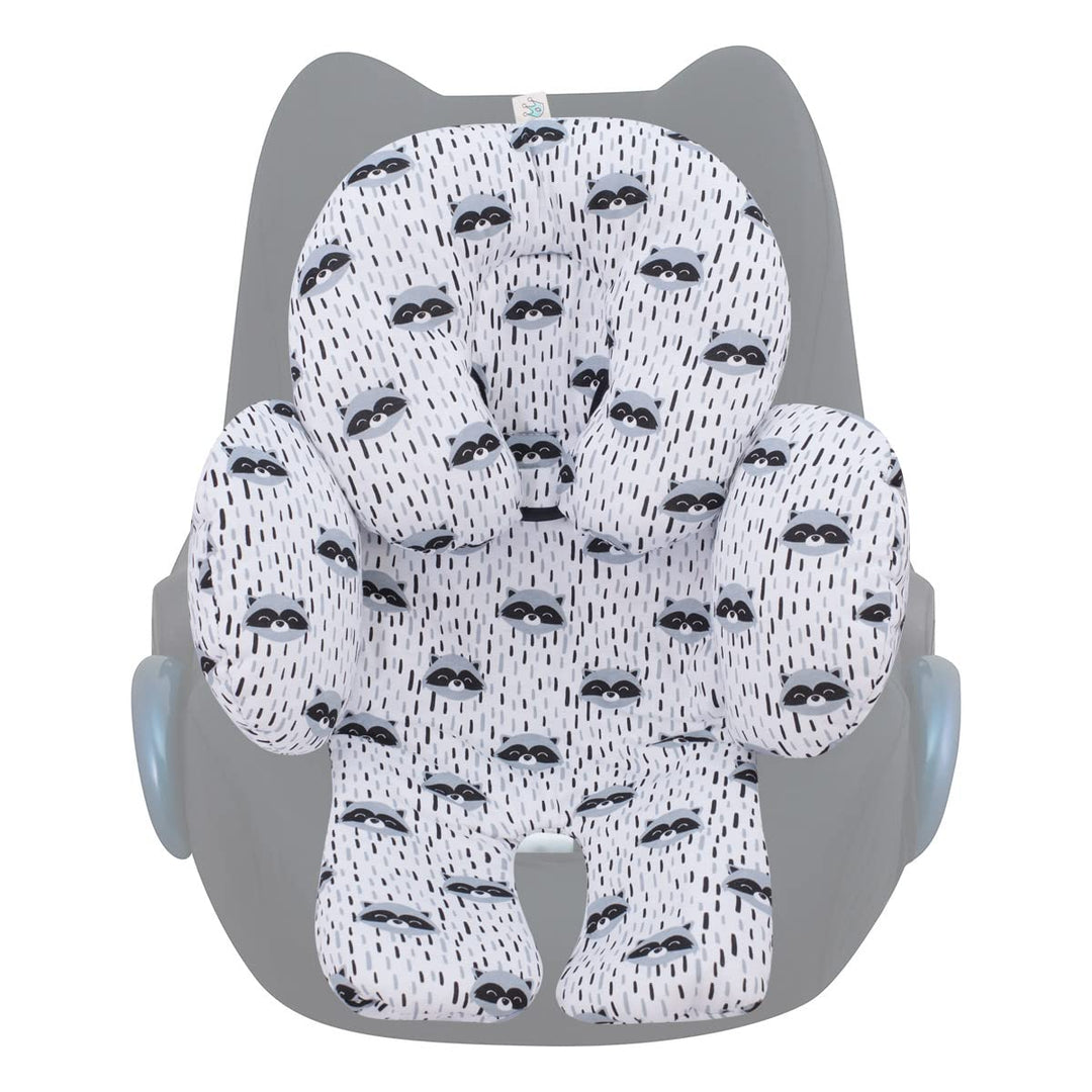 JYOKO Kids Sitzverkleinerer Antiallergikum Universal Baby 100% Baumwolle (Raccoon, Enthält eine Kopf