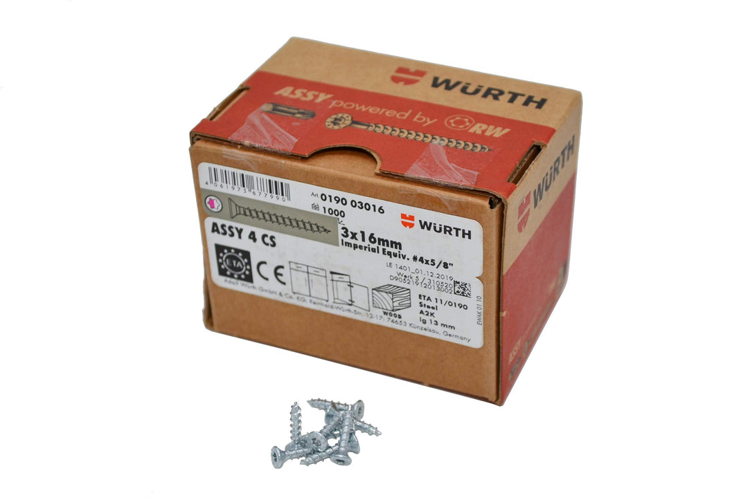 ASSY 4 CS Stahl verzinkt Vollgewinde Senkkopf RW, SHR-SEKPF-HO-RW20-(A2K)-3,0X16/13