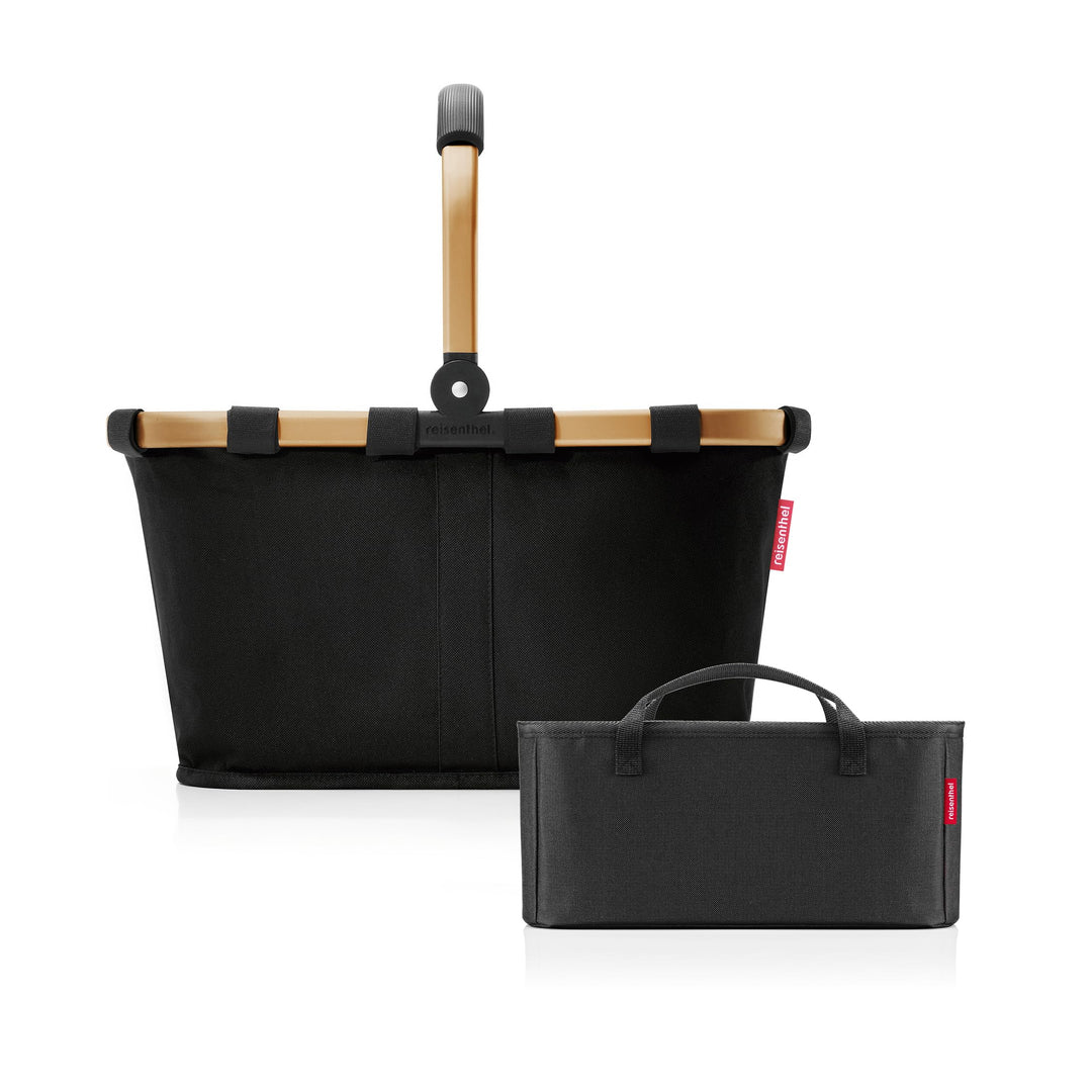 reisenthel Carrybag Frame Gold/Black + Organizer Black - Funktionaler Taschen-Organizer: Für noch me