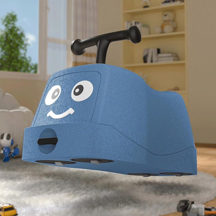5 in 1 Rutschauto ab 1 Jahr, Babyrutscher mit 360° Geräuschlose Räder, Babyroller bis 26kg, Baby-Wal