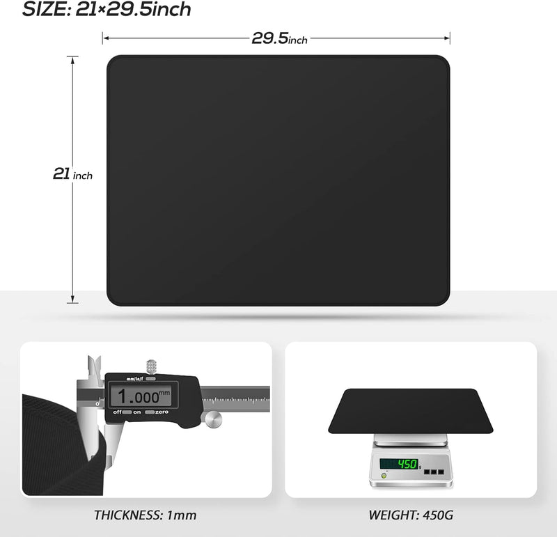 FLASLD feuerfeste und wasserdichte Herdabdeckungen, 53×75cm Elektroherdabdeckungsmatte, Glasabdeckun