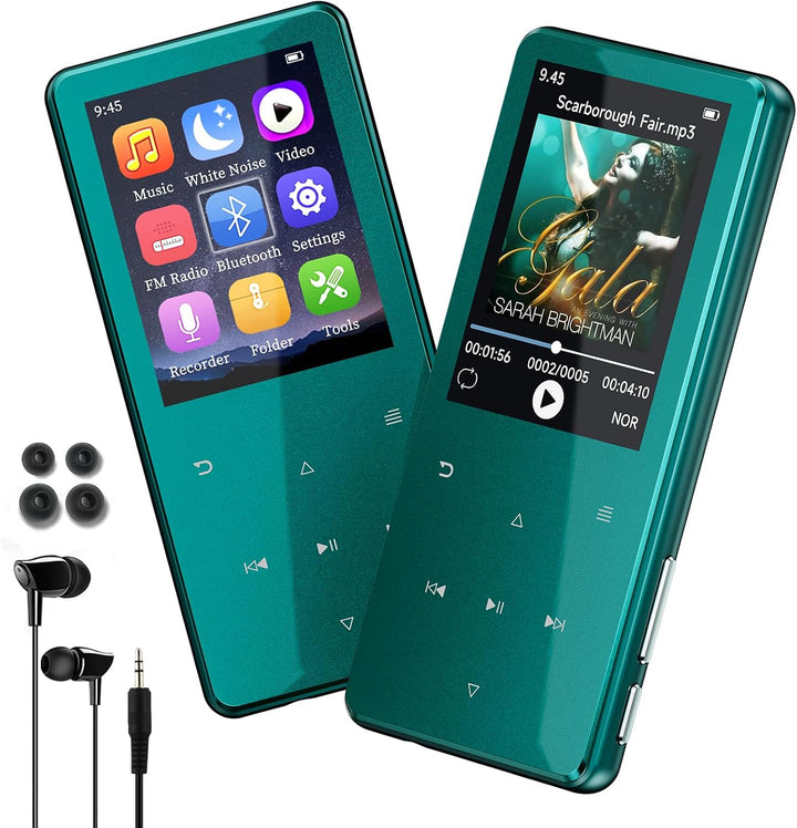 MP3 Player Bluetooth 5.3 64GB mit 2,4" Display, Touch-Tasten &amp; Lautsprecher