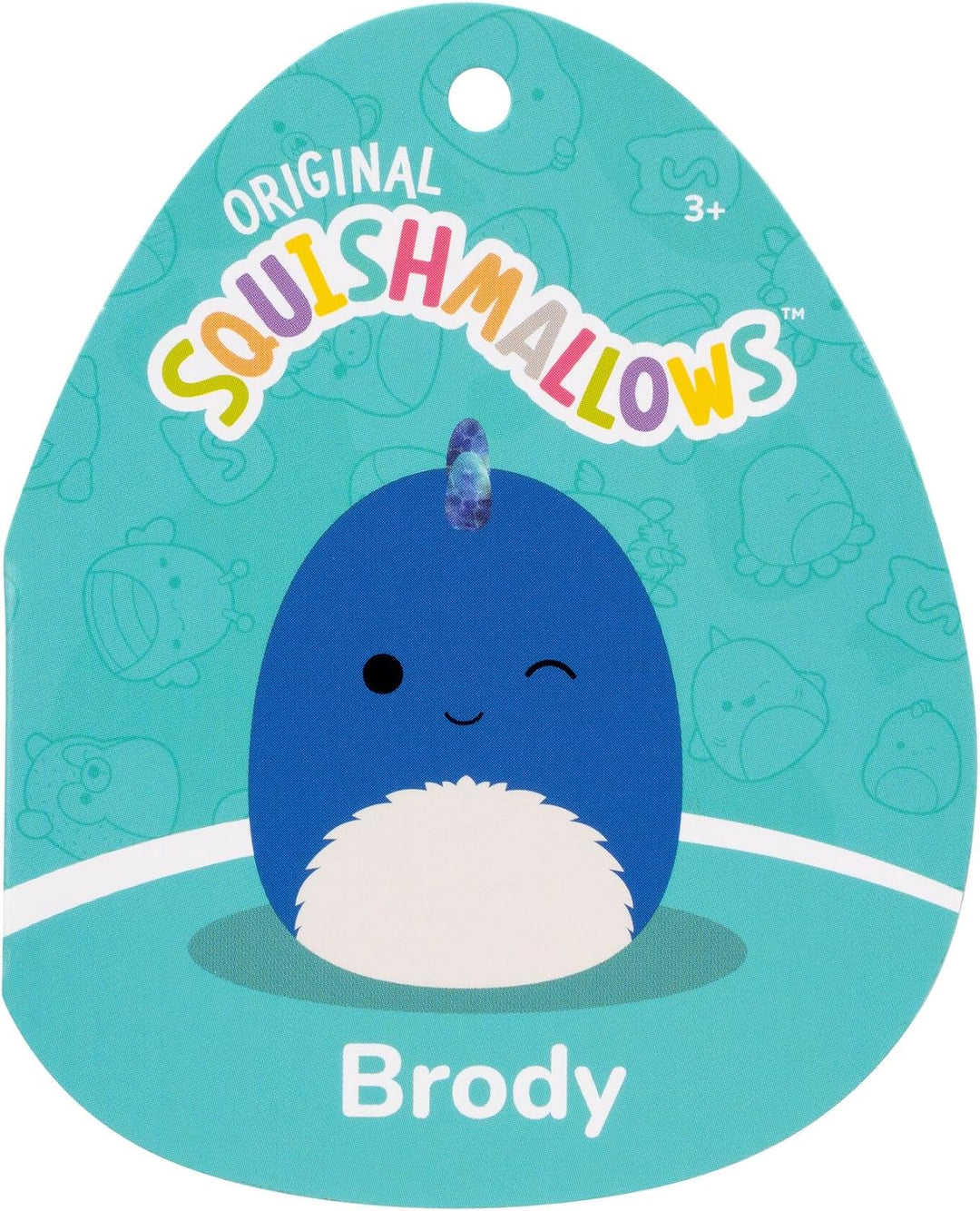 Squishmallows SQCR06633 - Brody der Dino 40 cm, offizielles Kelly Toys Plüsch, superweiches Kuschelt