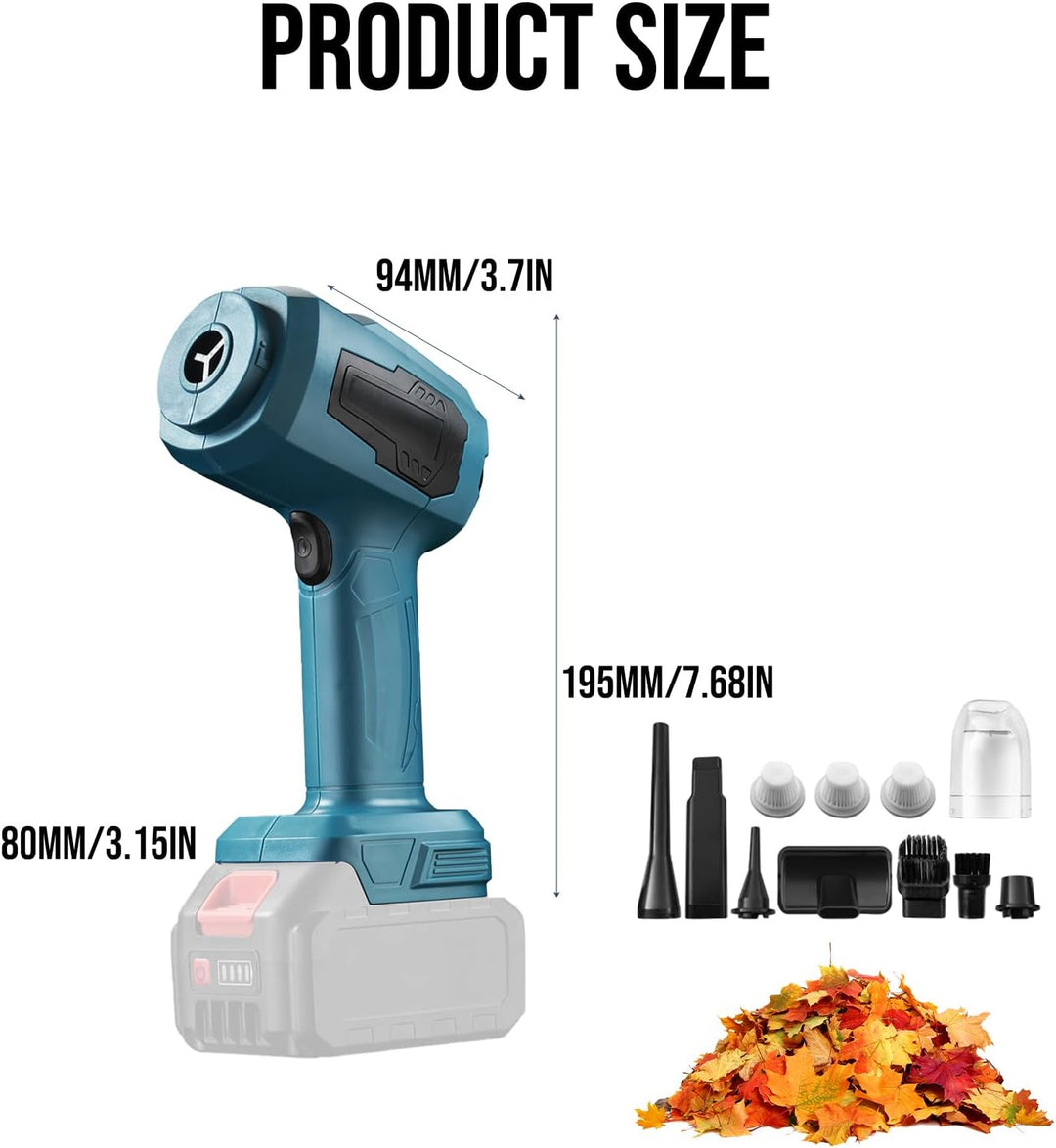 Mini Gebläse Für Makita 18V Akku, Akkus-Laubbläser Kabellos, Tragbar Staubbläser, Mini-Jet-Trockenge