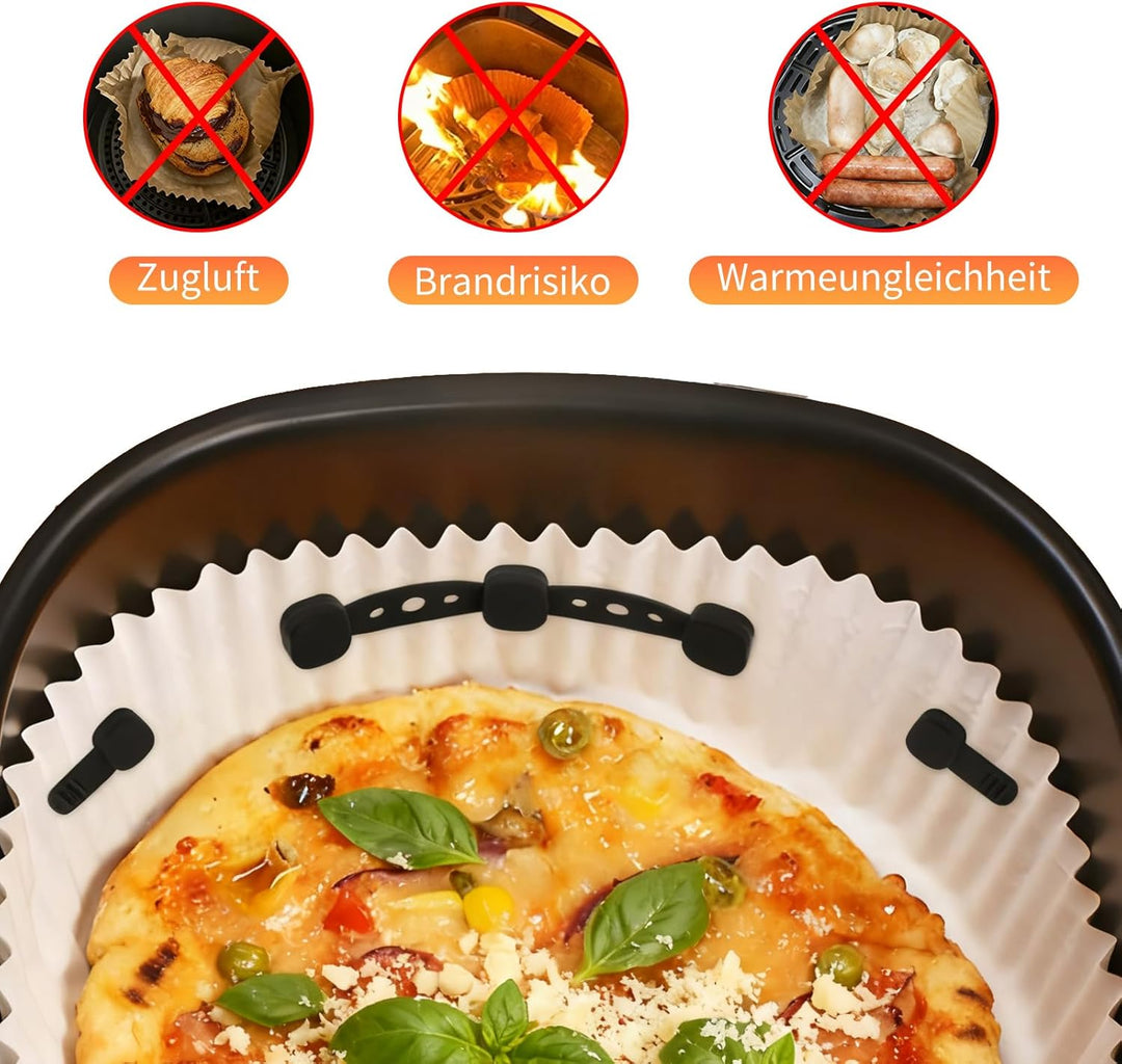 15 Stück Silikon Magnete für Airfryer Backpapier und Magnete für Heissluftfritteuse Hitzebeständig L
