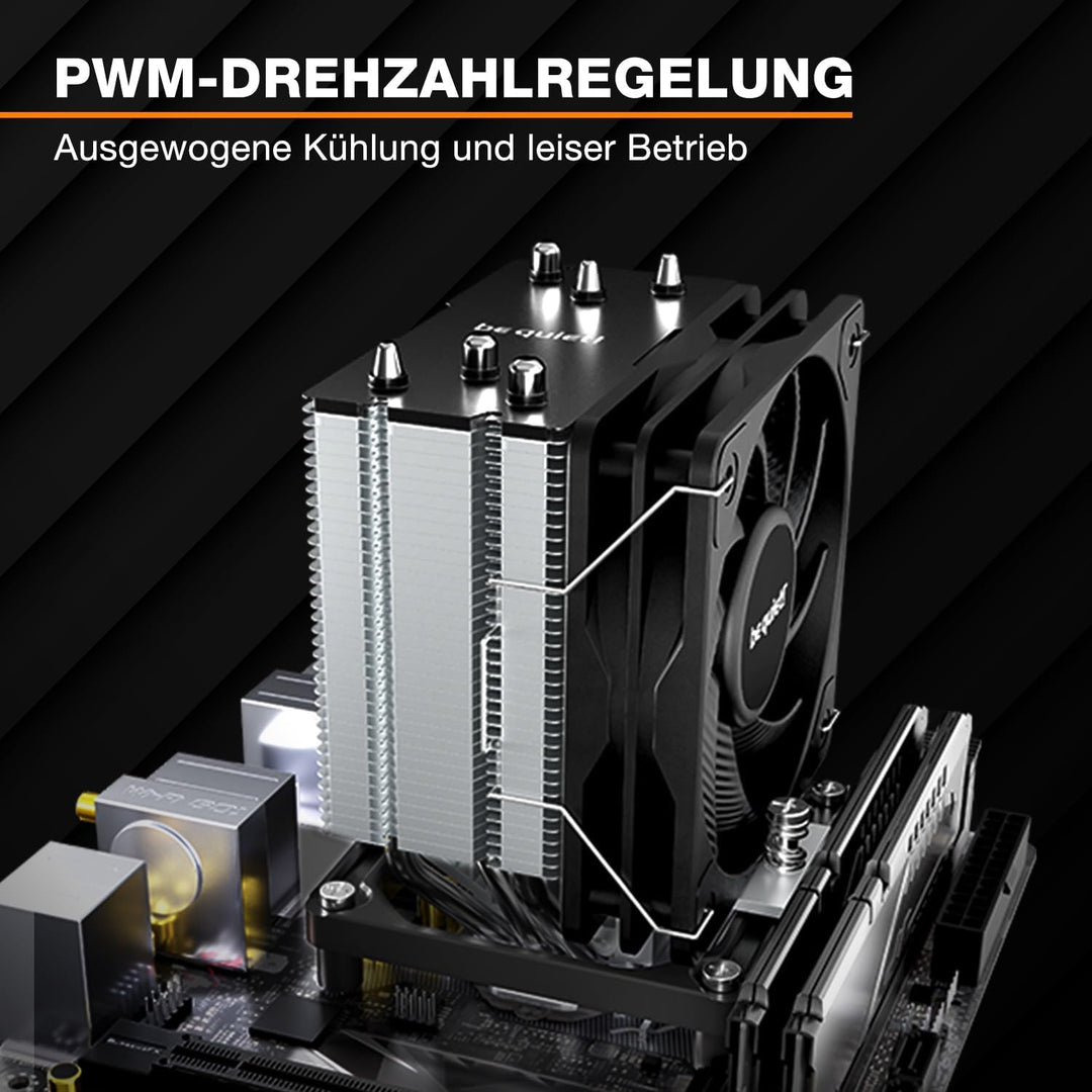 be quiet! Pure Rock Slim 3, CPU Kühler, 130W TDP, 100 mm PWM be quiet! Lüfter, 3 Heatpipes, asymmetr