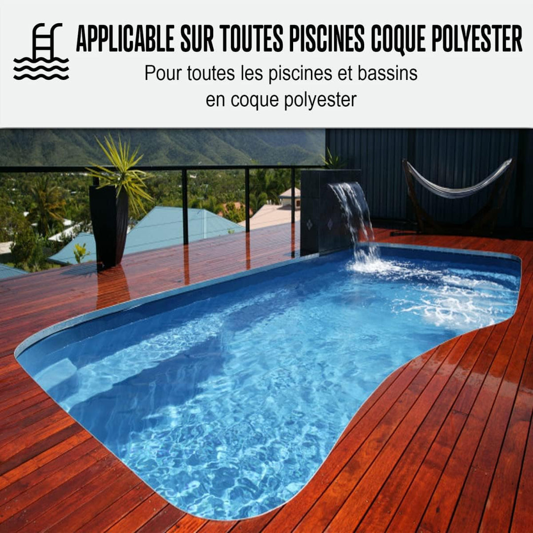 Schwimmbadfarbe - Farbe für Pools und Becken aus Polyester, Beton, Fliesen - ARCAPISCINE Hellgrau Po