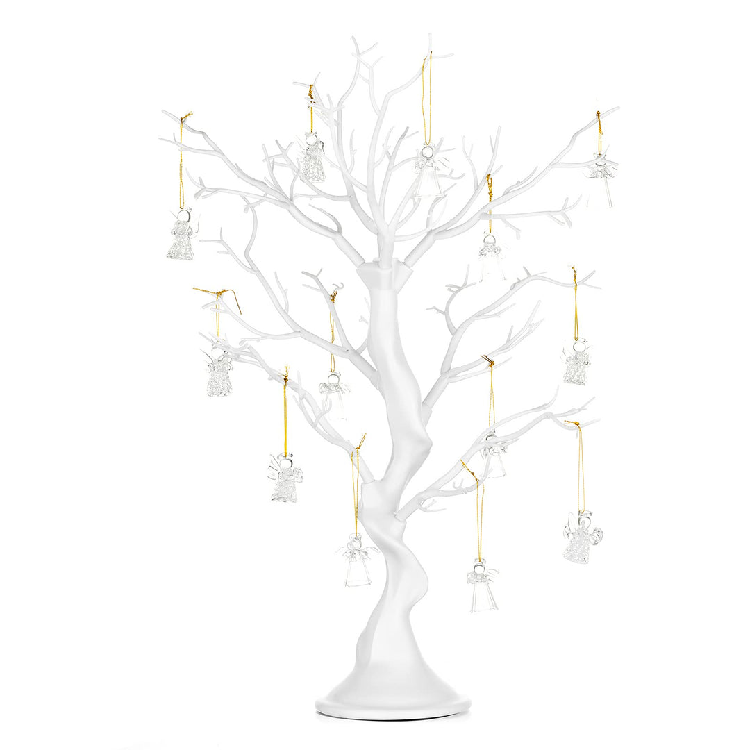 Nuptio Künstlicher Weihnachtsbaum Dekorative Bäume Weisser Zweigbaum 58cm Hoch Halloween Dekoratione