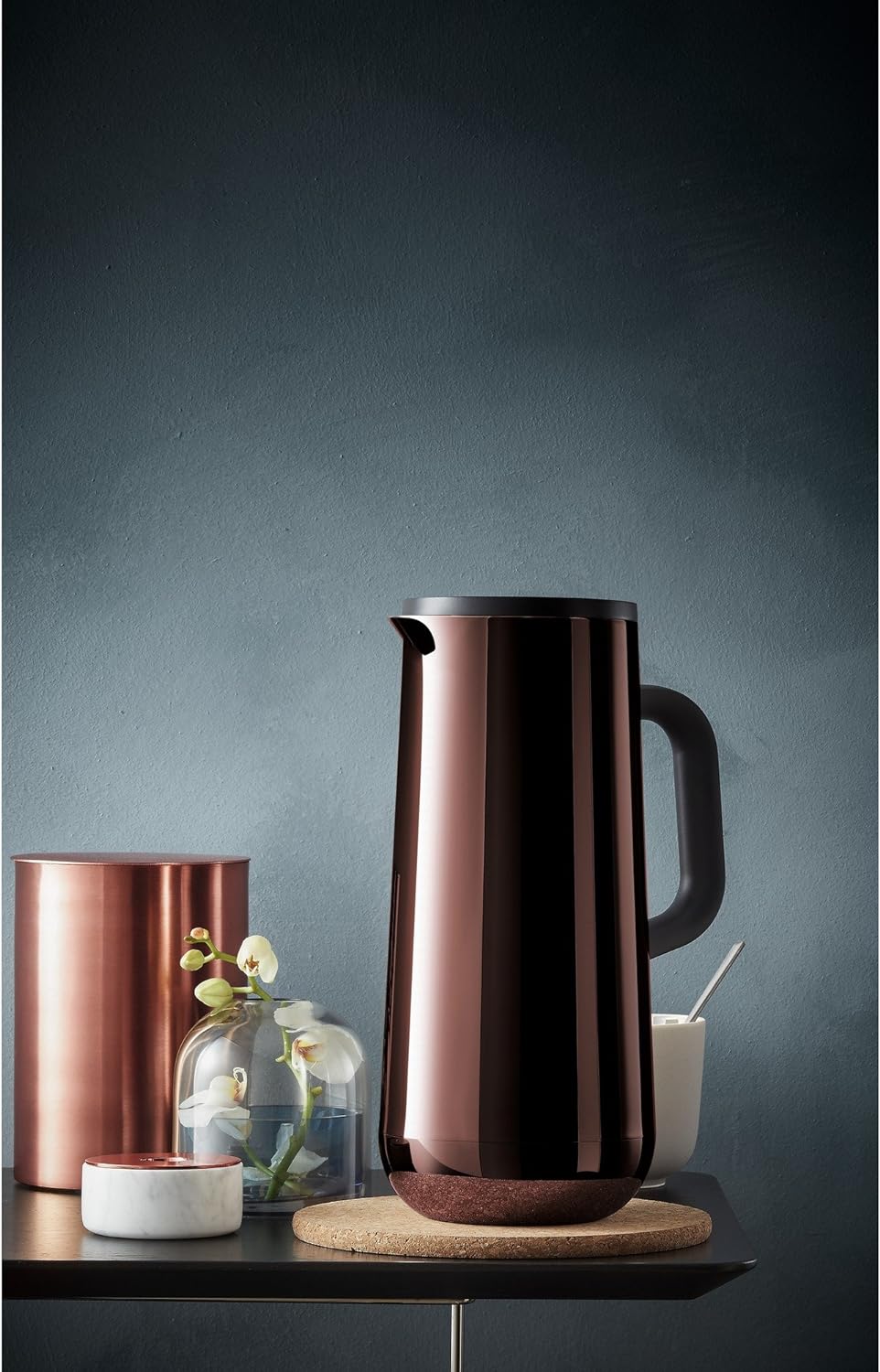 WMF Impulse Isolierkanne 1l, Thermoskanne für Kaffee oder Tee, Druckverschluss, hält Getränke 24h ka
