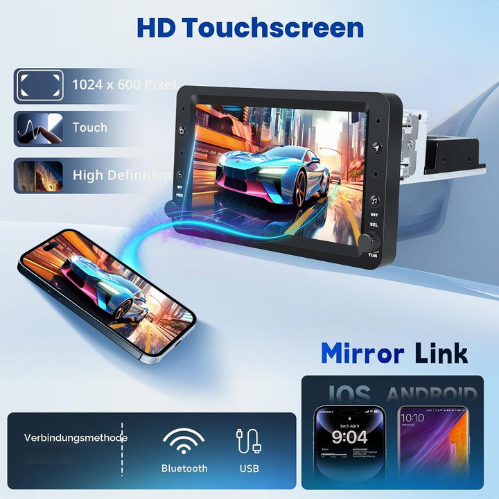VECHTEL Autoradio 2G+64G Android 15 für Alfa Romeo 159 2004-2011, 7 Zoll HD Touchscreen Auto Radio m
