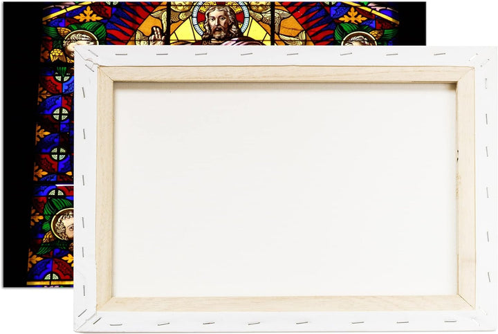 deyoli gläserner Sohn Gottes Format: 80x60 als Leinwandbild, Motiv fertig gerahmt auf Echtholzrahmen