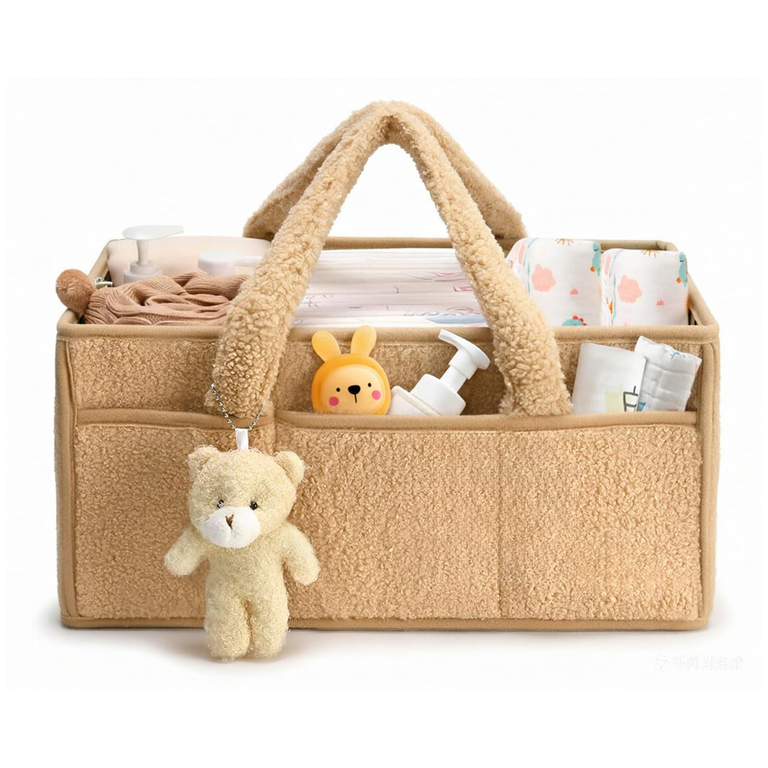 Baby Wickeltasche Organizer，Baby-Windel-Caddy Organizer für Wickeltisch，Multifunktional Tragbar Wick