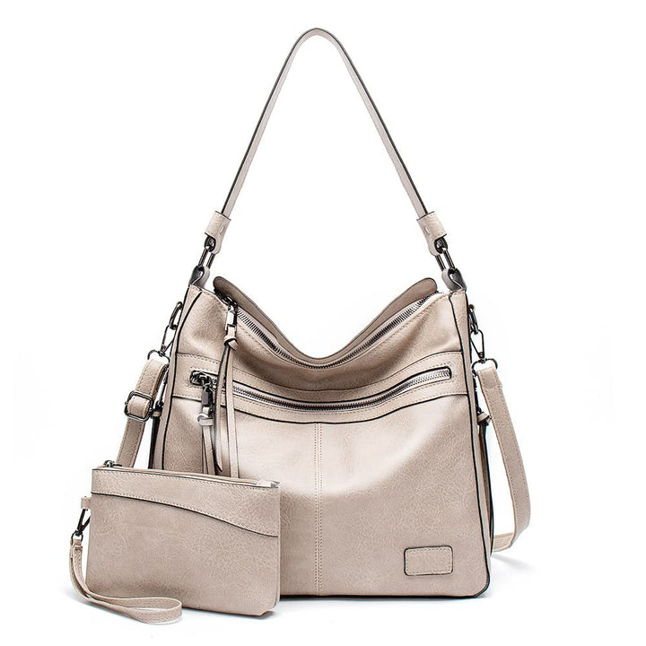 Lifetooler Handtaschen Set Gross Leder Tasche Schultertasche Hobo Taschen Damen Portemonnaie Geschen
