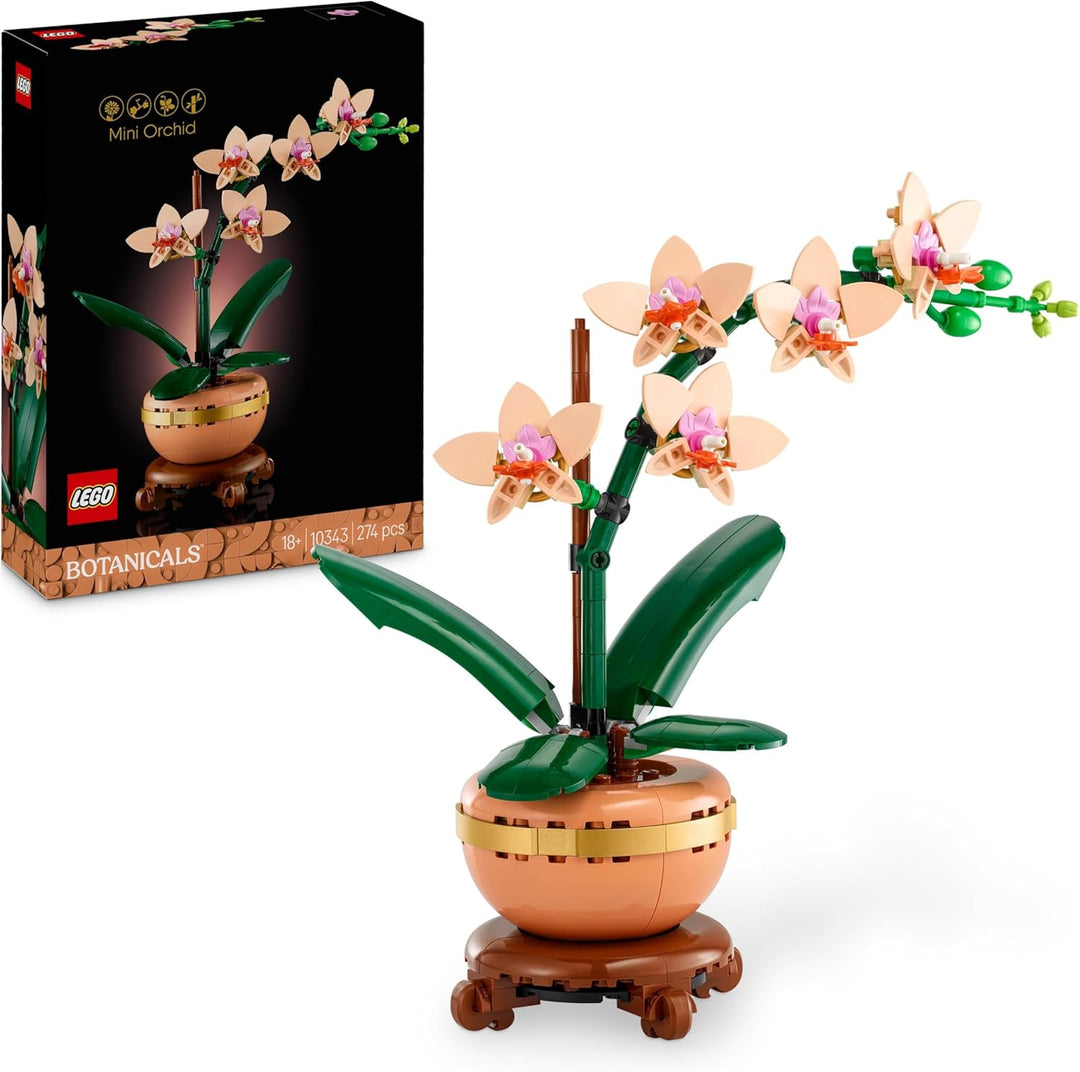 LEGO Botanicals Mini-Orchidee - Kunstblumen Set - Deko fürs Wohnzimmer oder Büro - Geschenk für Frau