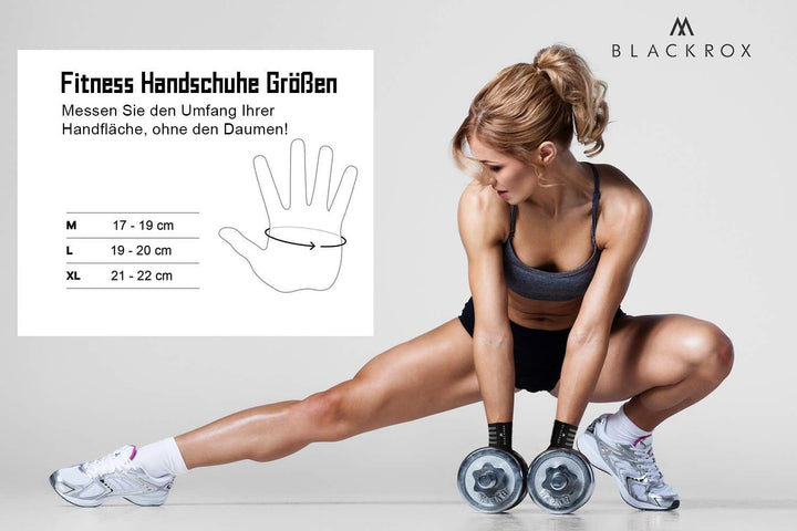 BLACKROX Trainingshandschuhe Vergleichssieger Fitness Handschuhe mit Handgelenkstütze Herren u. Dame