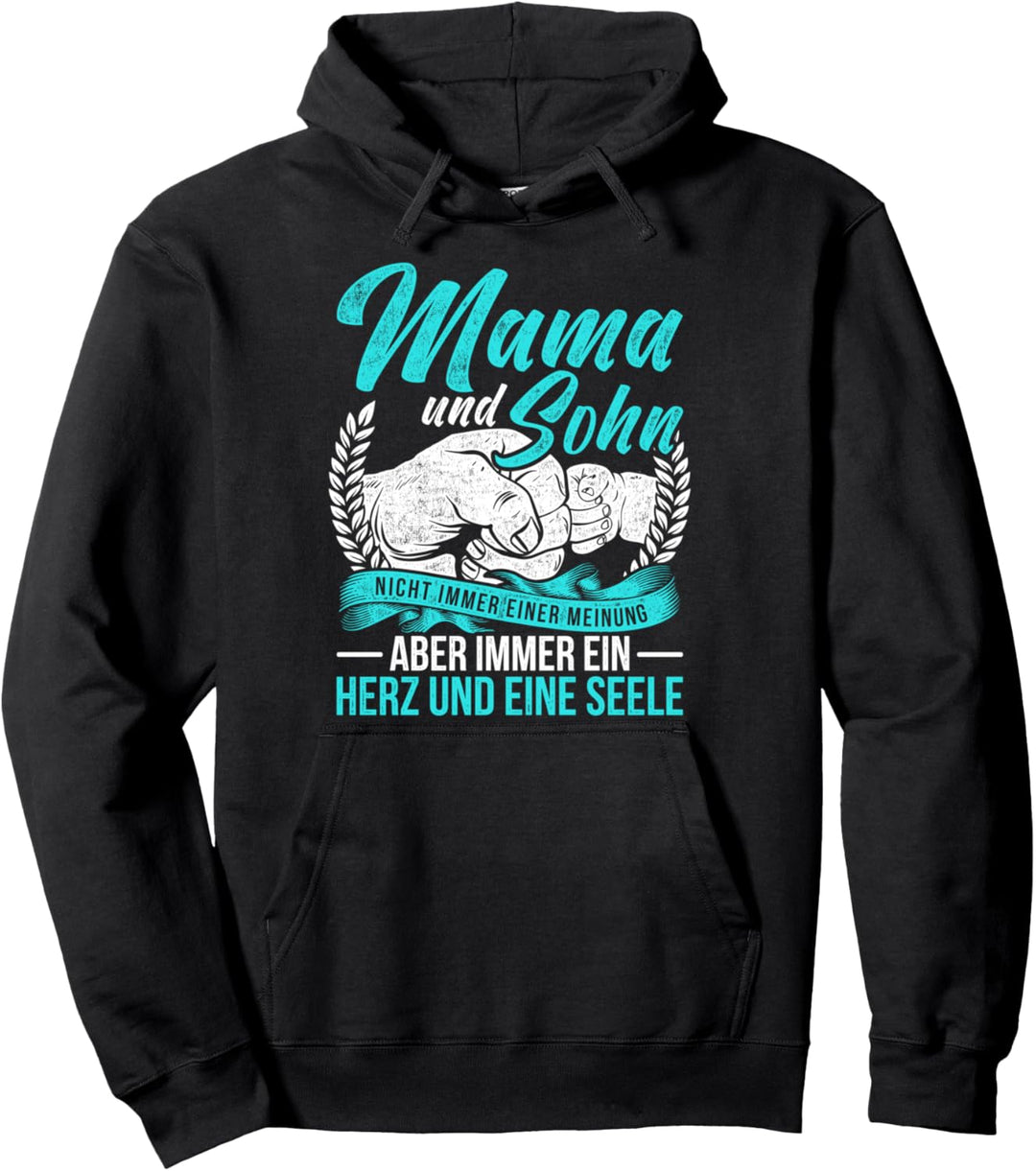 Vintage Mama Mutter Und Sohn Nicht Immer Einer Meinung Pullover Hoodie