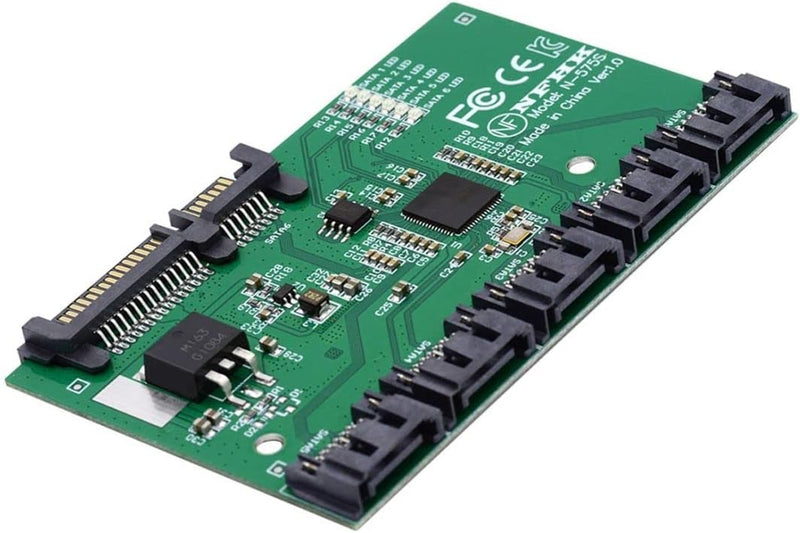 chenyang SATA 3.0 Splitter Ports Adapter,SATA 1 auf 5 SATA 3.0 HUB Konverter Adapter PM Multiplier P