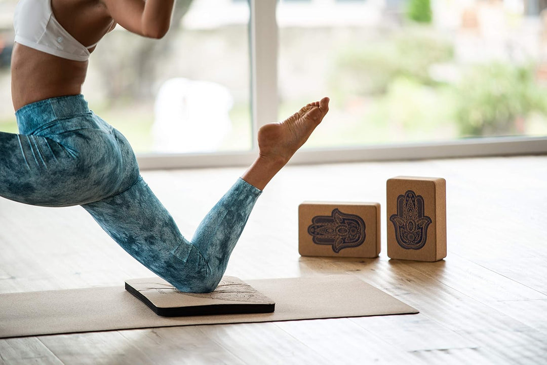 XXL Yogamatte rutschfest - Kork und Naturkautschuk 190cm - Extra lang + Tragegurt + Nachhaltige Yoga