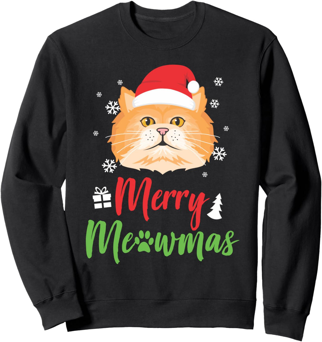 Weihnachtskatze Persian Frohe Meowmas Geschenk Sweatshirt