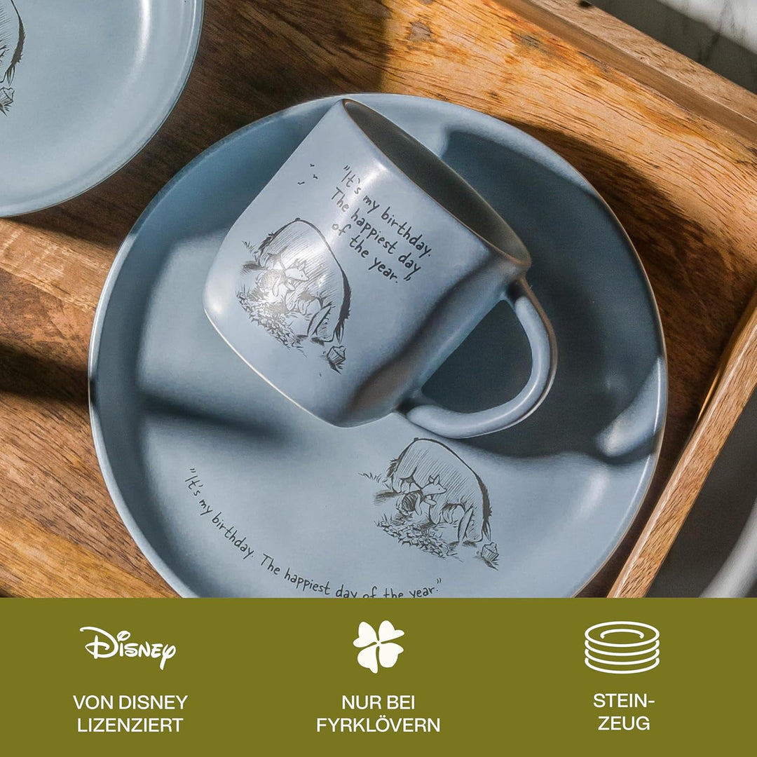 Disney Winnie Puuh Kuchenteller 20 cm – Hochwertiges Steingut mit Winnie Pooh, mit originellen Zitat