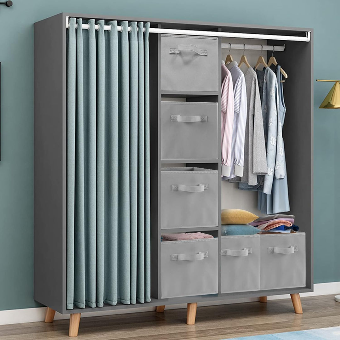 LONENESSL Faltbare Aufbewahrungsboxen mit Griff, 4 Stück Stoff Faltbare Aufbewahrungswürfel 27 x 27