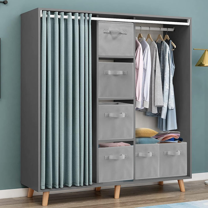 LONENESSL Faltbare Aufbewahrungsboxen mit Griff, 4 Stück Stoff Faltbare Aufbewahrungswürfel 27 x 27