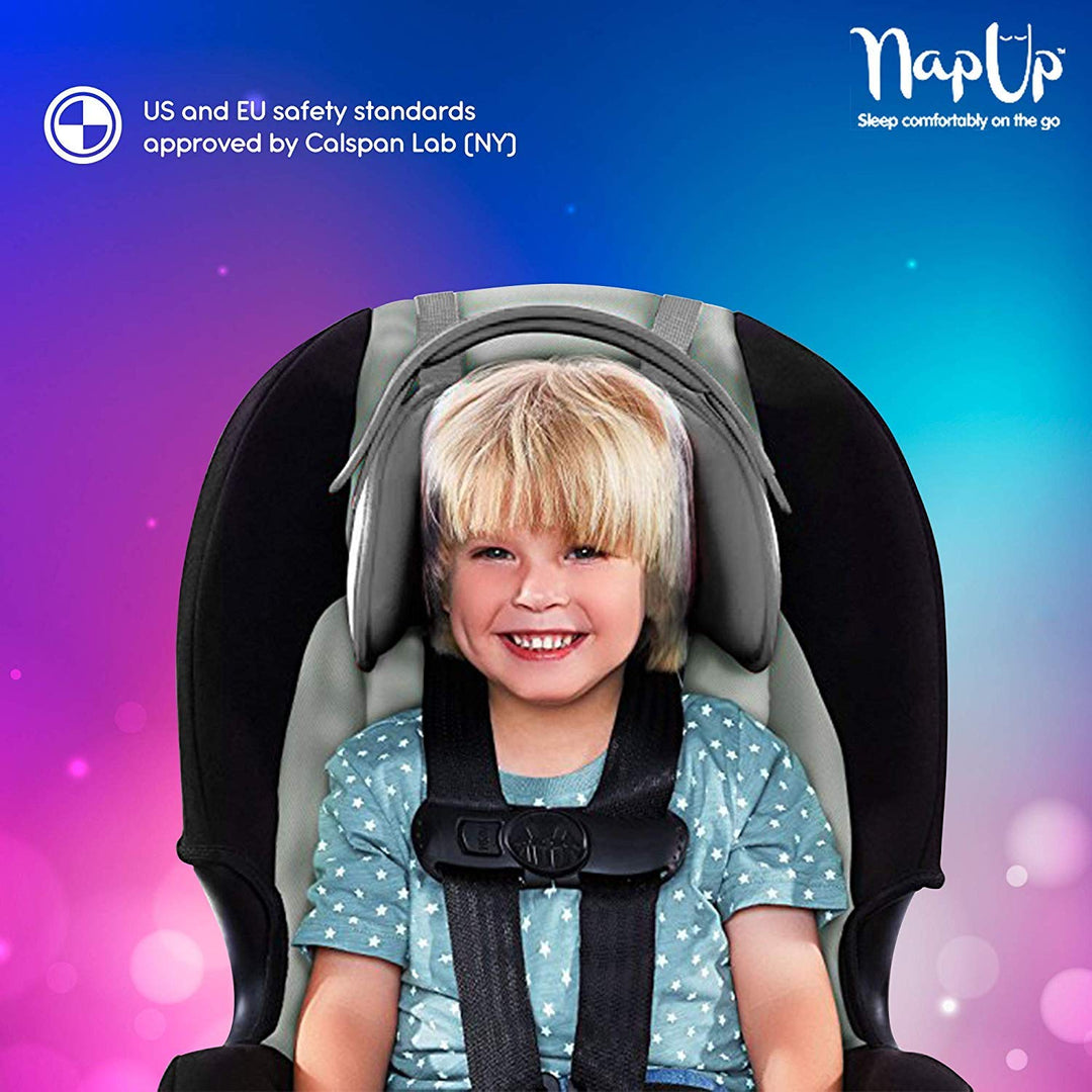 NapUp Autositz Einschlafstütze Original, grau, grau