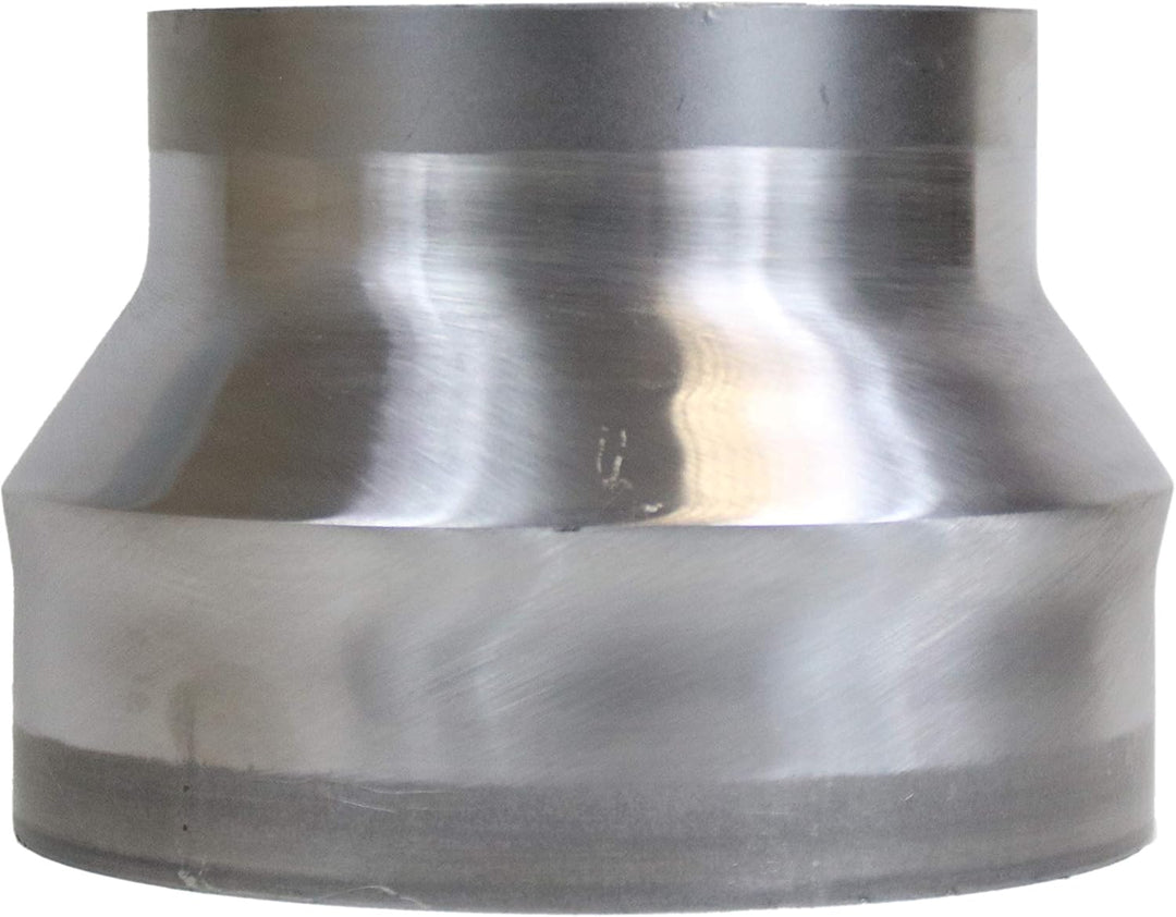 LANZZAS Ofenrohr Erweiterung von Ø 150 mm auf Ø 200 mm - unlackiert/Stahl Blank - Rauchrohrerweiteru
