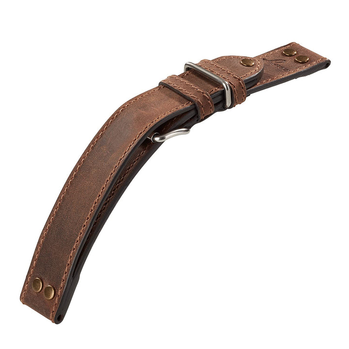 Laco Erbstück Fliegeruhren Lederband – Beobachtungsuhren – XL 20 mm – geschlossen – Antik-Optik – Ni