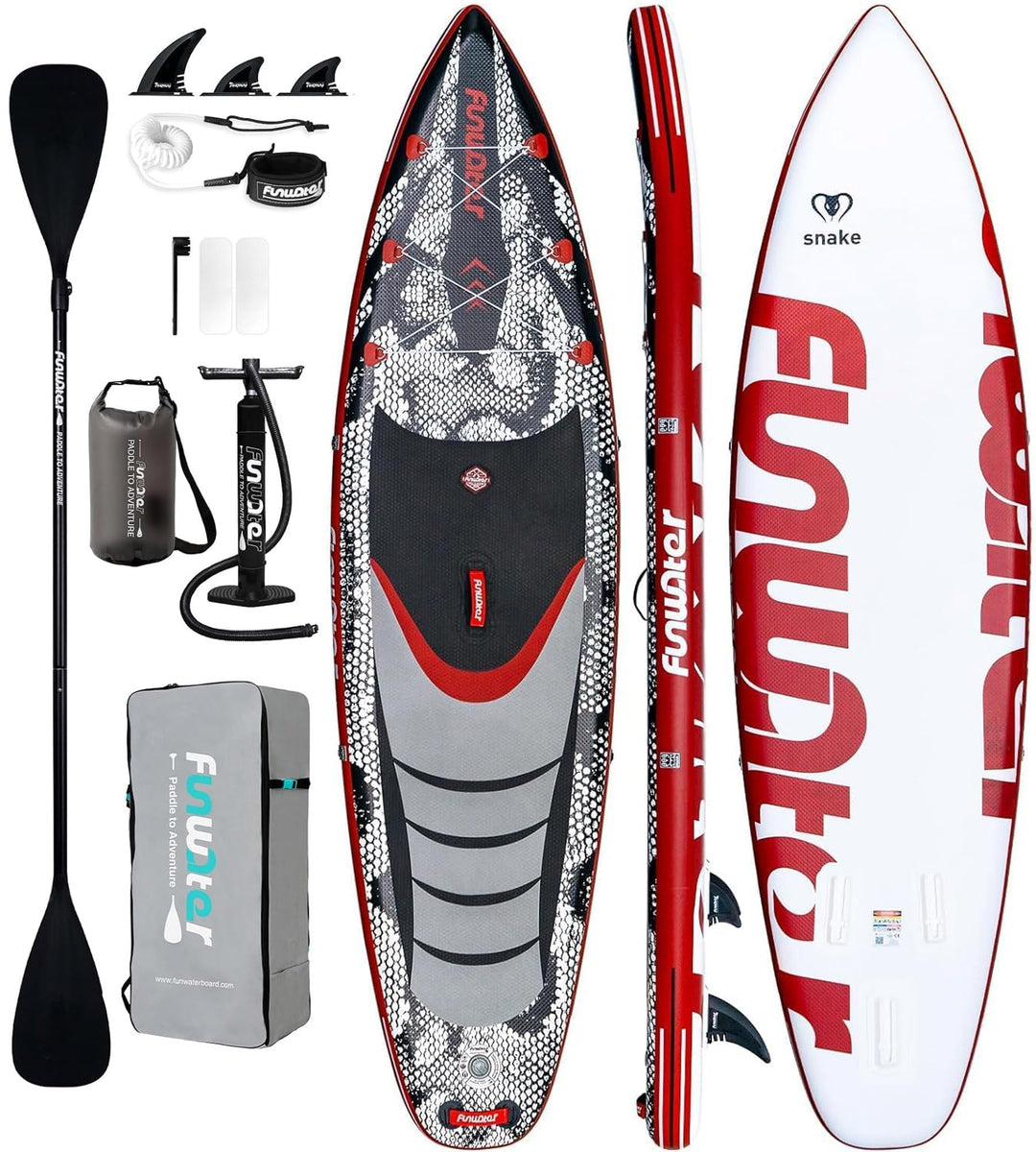FunWater 10'6" & 11'6" Stand Up Paddle Board Multifunktionale Paddelboards mit Flossen, Knochleine,