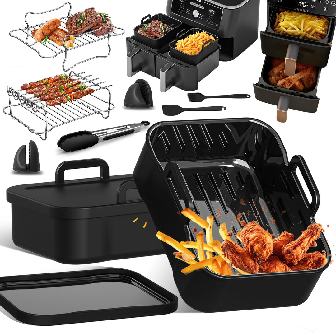 Heissluftfritteuse Zubehö für Philips Airfryer 4000 Series Stacked Dual Basket 10L, Ninja Dual Zone