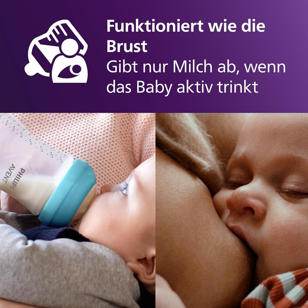 Philips Avent Natural Response Babyfläschchen mit 260 ml und Saugern mit mittlerem Nahrungsfluss (Du